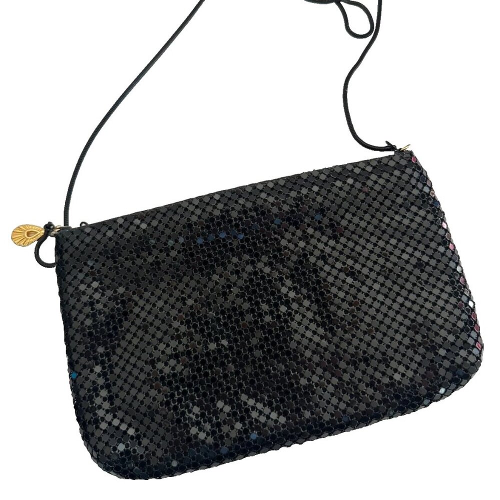 Black Aluminum Mesh Small Purse Handbag Vintage Spring Crossbody